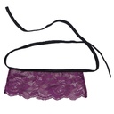 SUBBLIME CORSET - THONG E BLINDFOLD PRETO E ROXO S / M