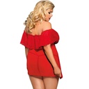 SUBBLIME QUEEN PLUS - SHORT DRESS + THONG RED