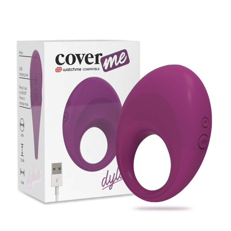 COVERME - DYLAN COCK RING RECHAGEABLE WATCHME WIRELESS TECHNOLOGY COMPATÍVEL