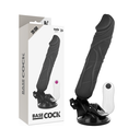 BASECOCK - VIBRADOR  DE CONTROLE REMOTO REALÍSTICO PRETO 20 CM