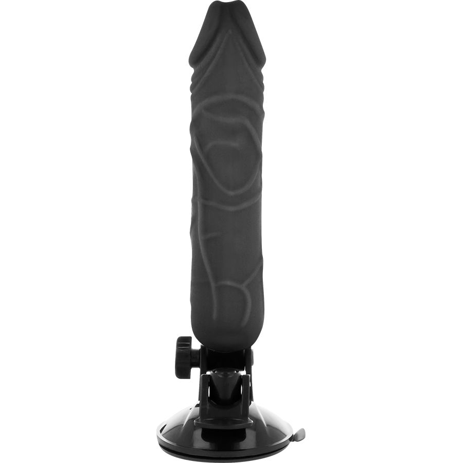 BASECOCK - VIBRADOR  DE CONTROLE REMOTO REALÍSTICO PRETO 20 CM