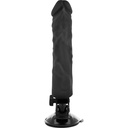 BASECOCK - VIBRADOR REALÍSTICO CONTROLE REMOTO  PRETO 21 CM