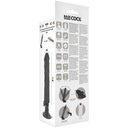 BASECOCK - VIBRADOR REALÍSTICO CONTROLE REMOTO  PRETO 21 CM