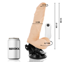 BASECOCK - VIBRADOR ARTICULÁVEL CONTROLE REMOTO NATURAL 21 CM