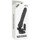 BASECOCK - CONTROLE REMOTO VIBRADOR REALÍSTICO BASECOCK PRETO 19,5 CM