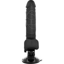 BASECOCK - CONTROLE REMOTO VIBRADOR REALÍSTICO PRETO 18,5 CM