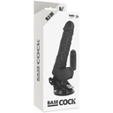 BASECOCK - CONTROLE REMOTO VIBRADOR REALÍSTICO PRETO 18,5 CM