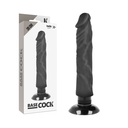 BASECOCK - VIBRADOR REALÍSTICO BASECOCK 2-1 PRETO 20 CM