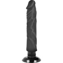 BASECOCK - VIBRADOR REALÍSTICO BASECOCK 2-1 PRETO 20 CM