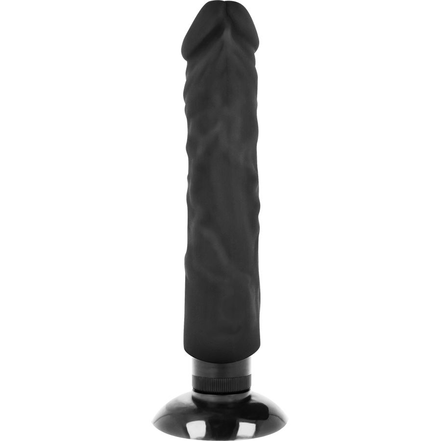 BASECOCK - VIBRADOR REALÍSTICO BASECOCK 2-1 PRETO 20 CM