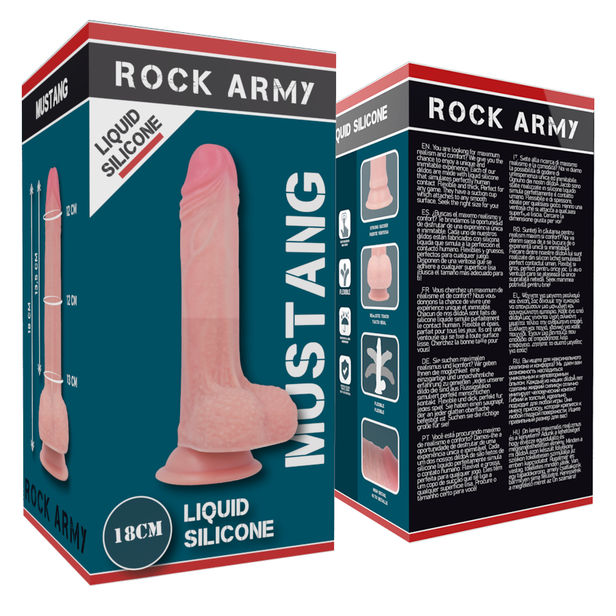 ROCKARMY - LIQUID SILICONE PREMIUM MUSTANG REALISTIC 18CM