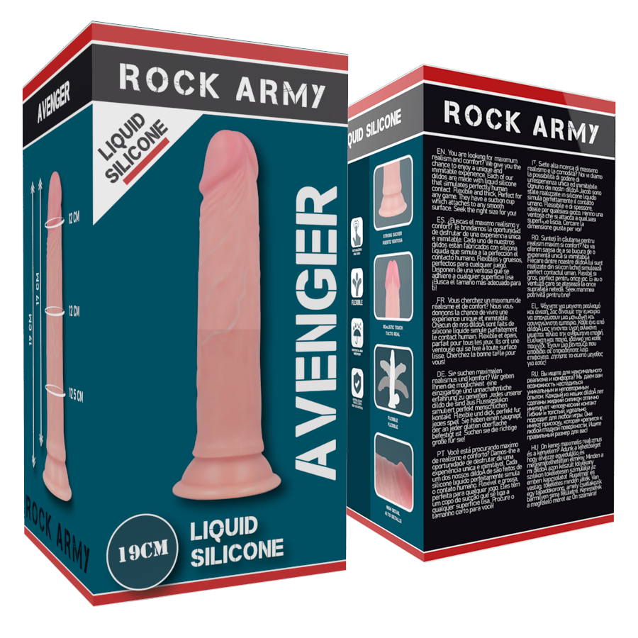 ROCKARMY - LIQUID SILICONE PREMIUM AVENGER REALISTIC 19CM