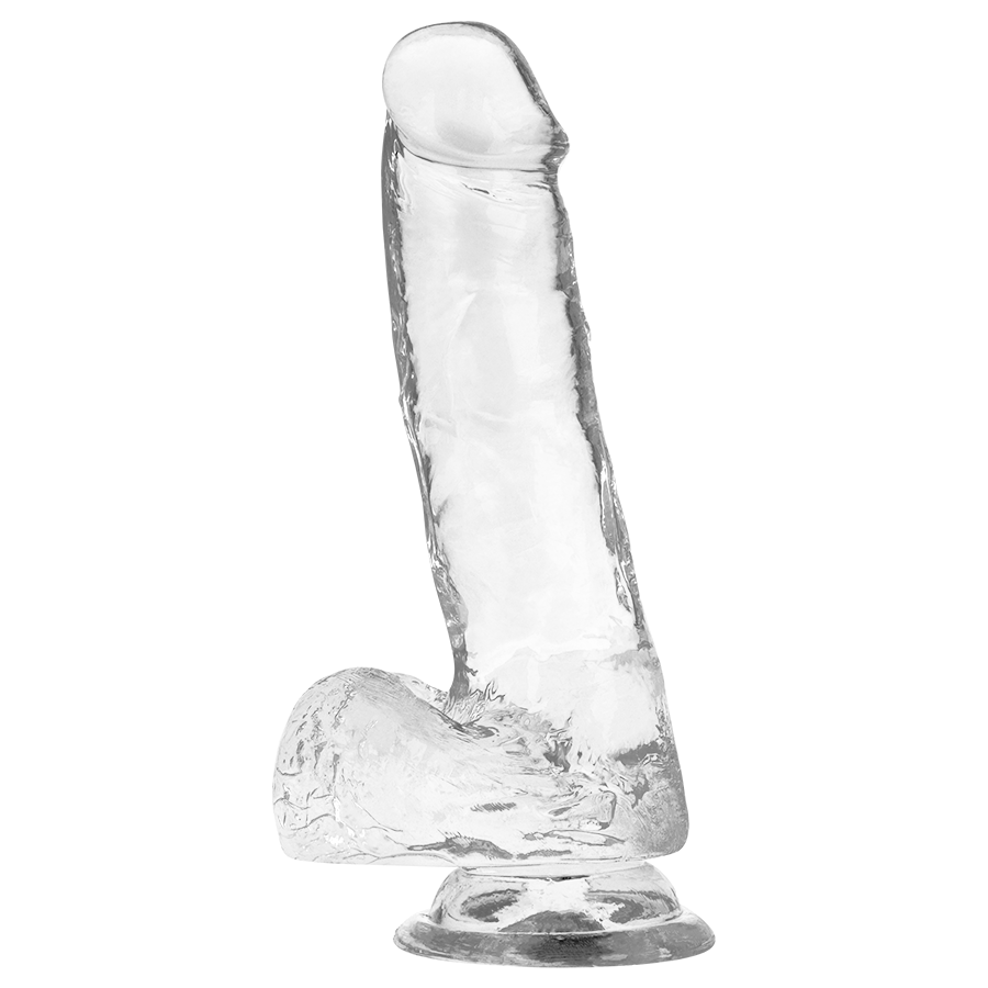 X RAY - DILDO TRANSPARENTE COM BOLAS 18.5 CM X 3.8 CM