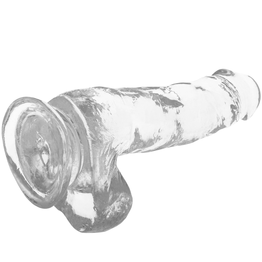 X RAY - DILDO TRANSPARENTE COM BOLAS 18.5 CM X 3.8 CM