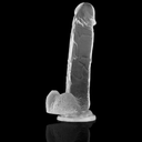 X RAY - DILDO TRANSPARENTE COM BOLAS 22 CM X 4.6 CM