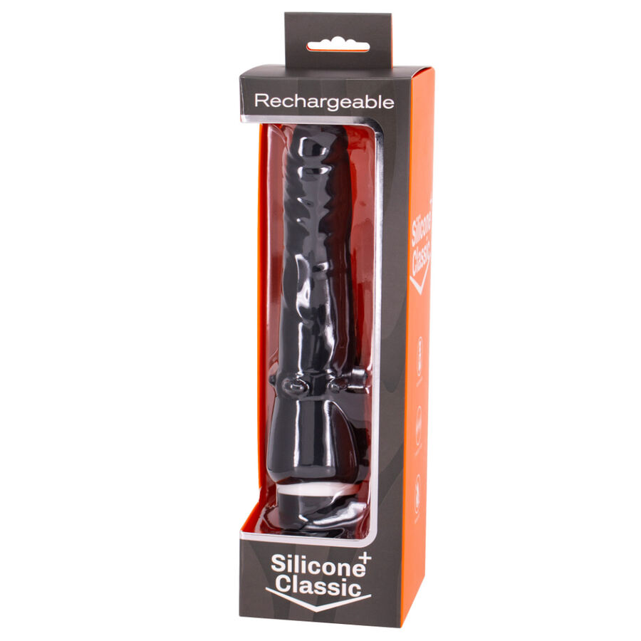 SEVEN CREATIONS - VIBRADOR RECARREGVEL PRETO 7V 20 CM