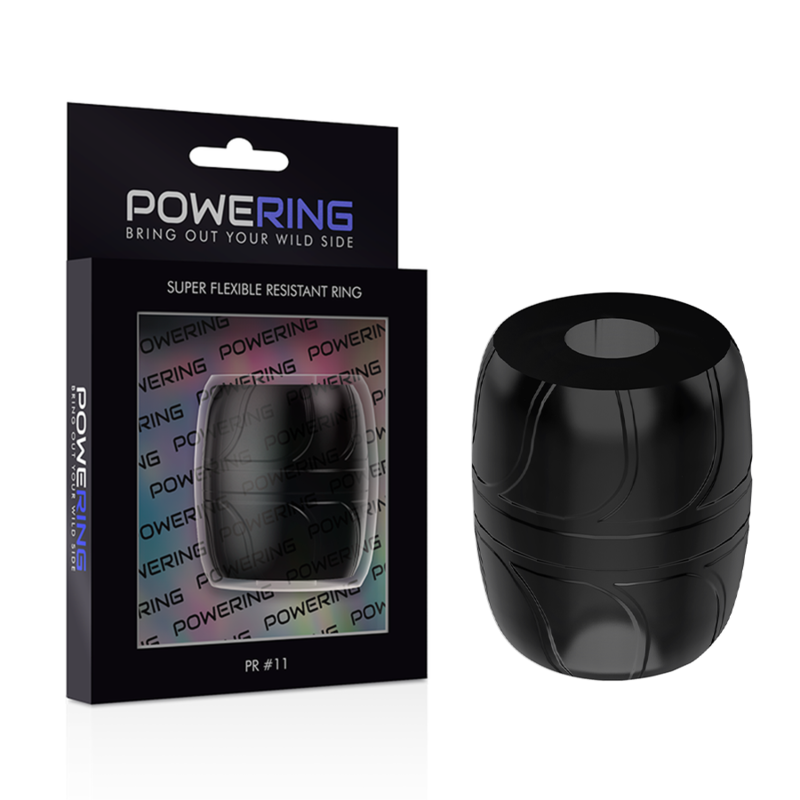 POWERING - ANEL PARA O PÉNIS SUPER FLEXÍVEL E RESISTENTE 5 CM PR11 PRETO