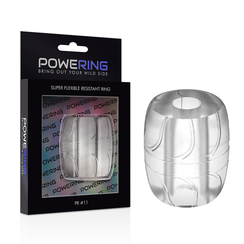 POWERING - ANEL PARA O PÉNIS SUPER FLEXÍVEL E RESISTENTE 5 CM PR11 TRANSPARENTE