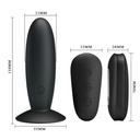 MR PLAY - PLUG ANAL COM CONTROLE REMOTO VIBRAO PRETO