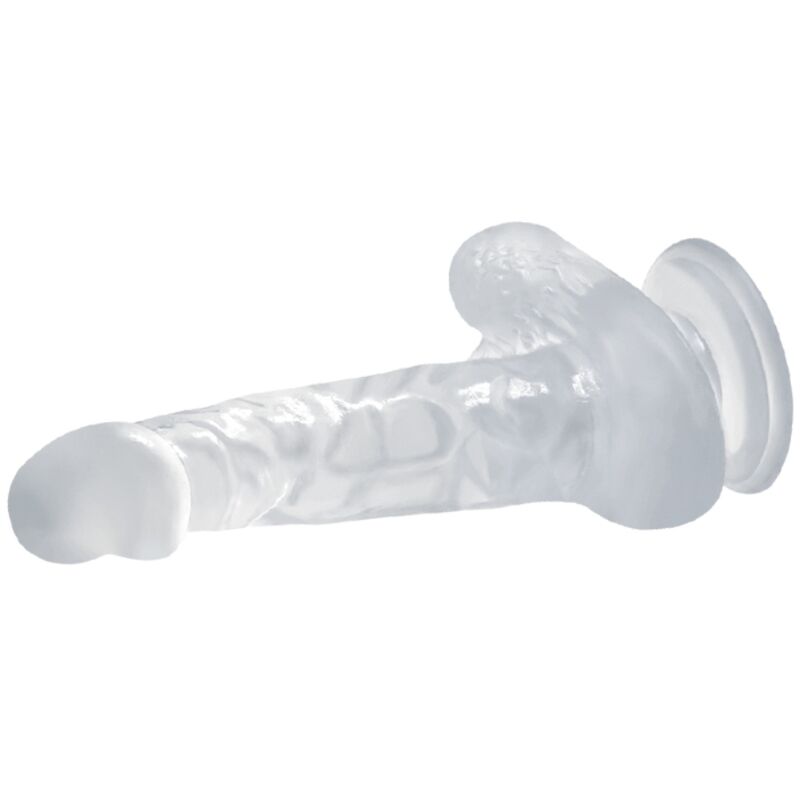 BAILE - DILDO REALÍSTICO COM VENTOSA E TESTÍCULOS 16.7 CM TRANSPARENTE