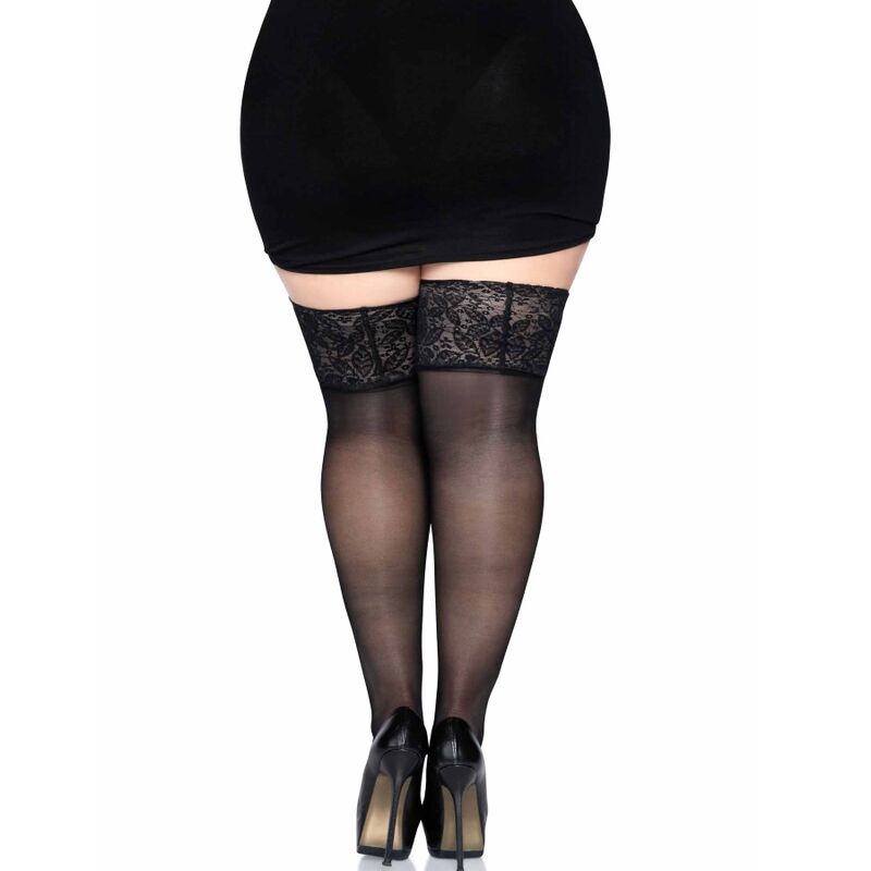 LEG AVENUE - STAY UPS SHEER THIGH HIGH PLUS SIZE