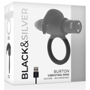 BLACK&SILVER - ANEL VIBRANTE BURTON 10 MODOS PRETO