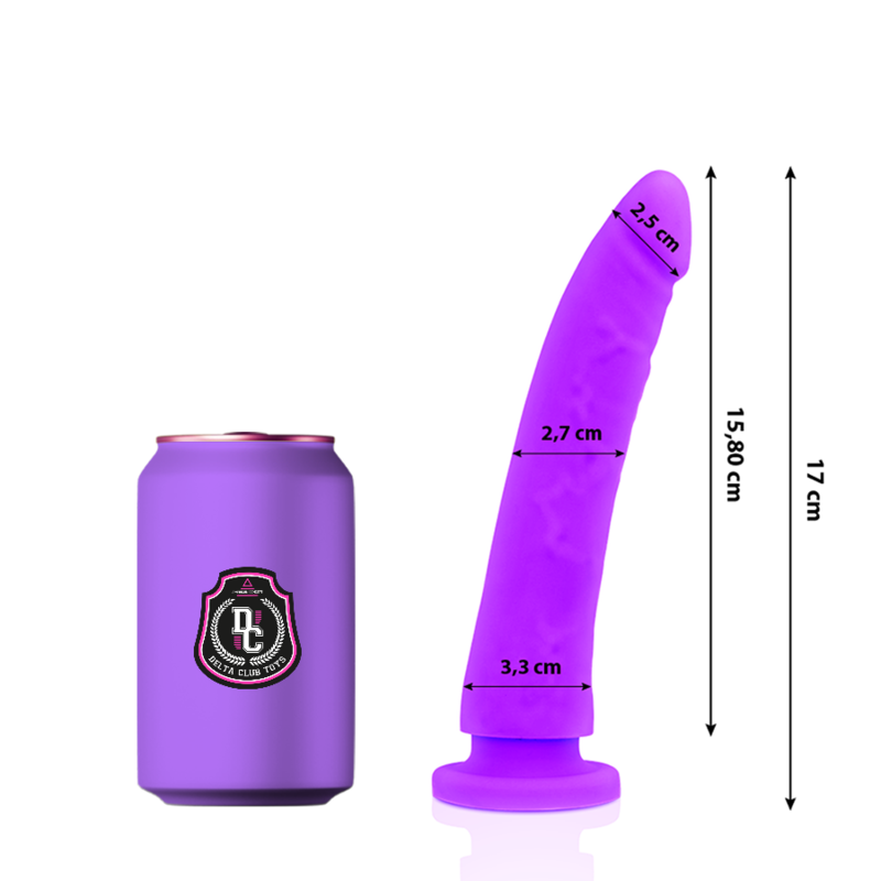 DELTA CLUB - TOYS DONG SILICONE ROXO 17 X 3 CM