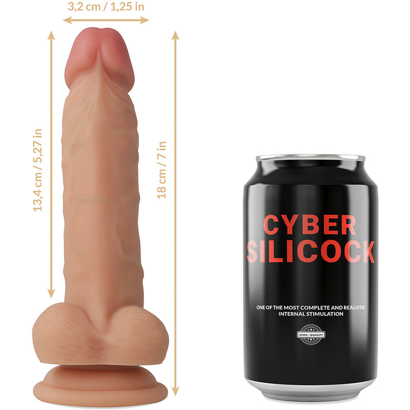 CYBER SILICOCK - STRAP-ON JUDE SILICONE LÍQUIDO COM 3 ANÉIS GRTIS