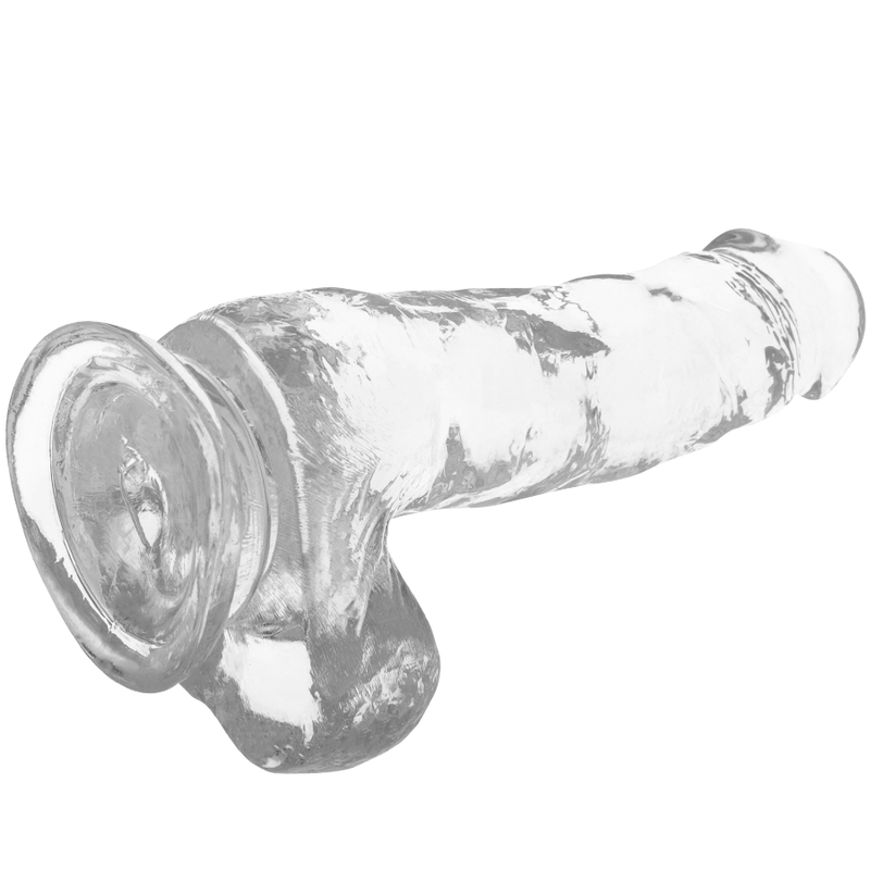 X RAY - ARNÊS + DILDO TRANSPARENTE COM BOLAS 18.5 CM X 3.8 CM