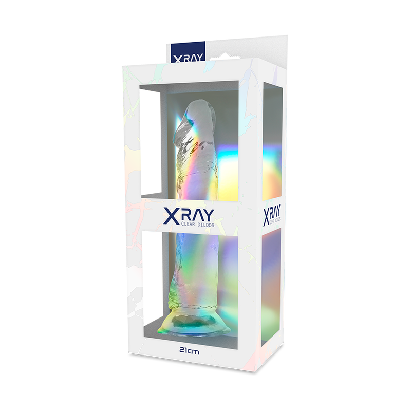 X RAY - ARNÊS + DILDO TRANSPARENTE 21 CM X 4 CM