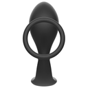 ADDICTED TOYS - PLUG ANAL COM ANEL DE SILICONE PRETO