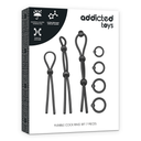 ADDICTED TOYS - CONJUNTO DE ANÉIS PARA GALO DE SILICONE FLEXÍVEL 7 PEAS