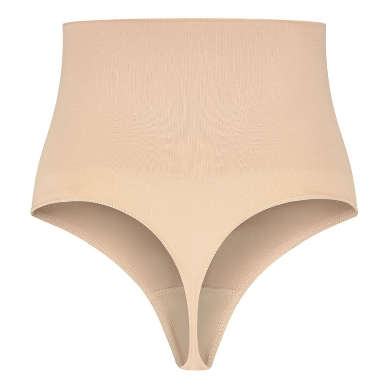 BYE-BRA - CINTO SEM EMENDA ESTILO TANGA BEIGE TAMANHO S