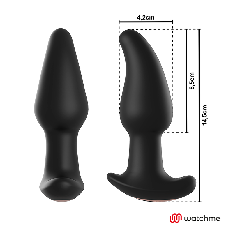 ANBIGUO - VIBRADOR DE CONTROLE REMOTO WATCHME COM PÉROLAS ROTATIVAS ANAL AMADEUS