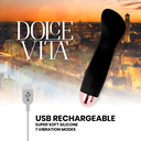 DOLCE VITA - VIBRADOR RECARREGÁVEL UM PRETO 10 VELOCIDADES