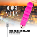 DOLCE VITA - VIBRADOR RECARREGÁVEL SEIS PINK 7 VELOCIDADES