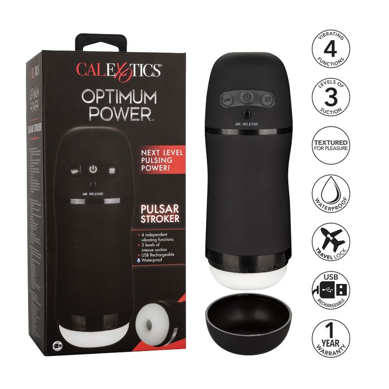 CALIFORNIA EXOTICS - FUNÕES DE VIBRAO E SUCO DO OPTIMUM POWER STROKER