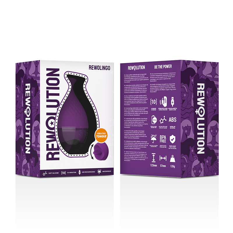 REWOLUTION - VIBRADOR REWOLINGO COM LÍNGUA