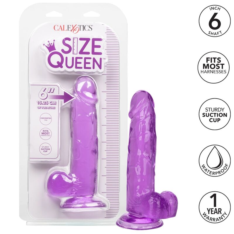 CALIFORNIA EXOTICS - DILDO QUEEN TAMANHO ROXO 15.3 CM