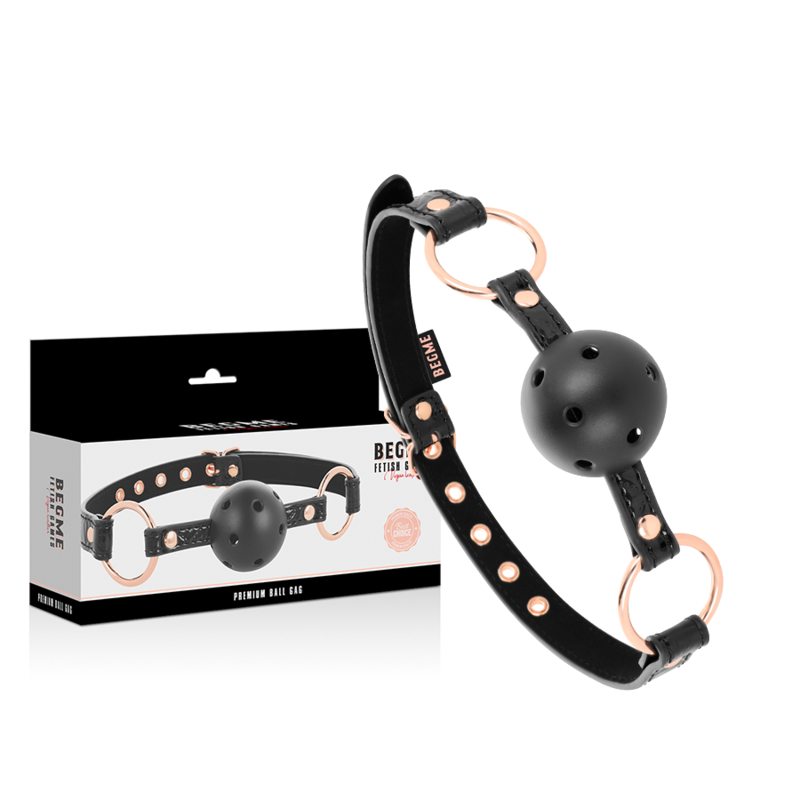 BEGME - BLACK EDITION BOLA GAG VEGAN COURO