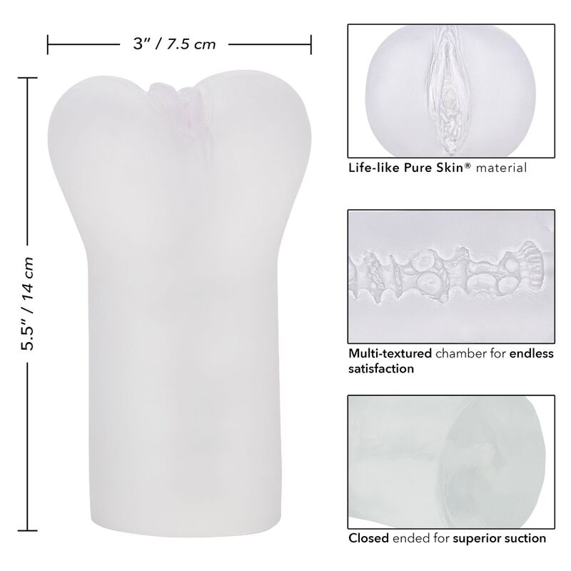 CALIFORNIA EXOTICS - BOUNDLESS VULVA STROKER TRANSPARENTE