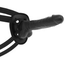 COCK MILLER - ARNÊS + DENSIDADE DE SILICONE ARTICULVEL COCKSIL PRETO 18 CM