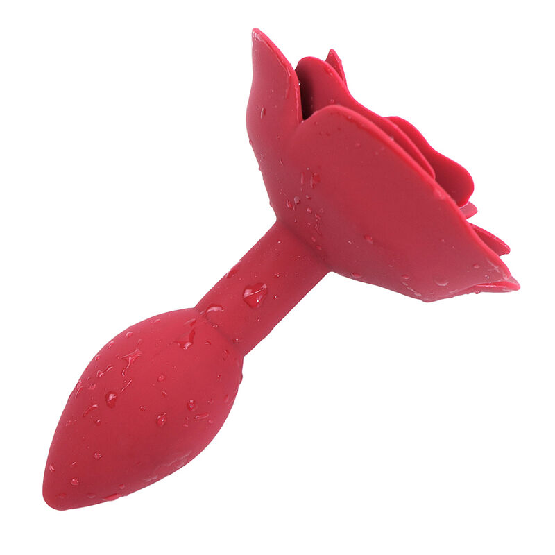 OHMAMA FETICHE - PLUG ANAL DE SILICONE ROSA VERMELHO