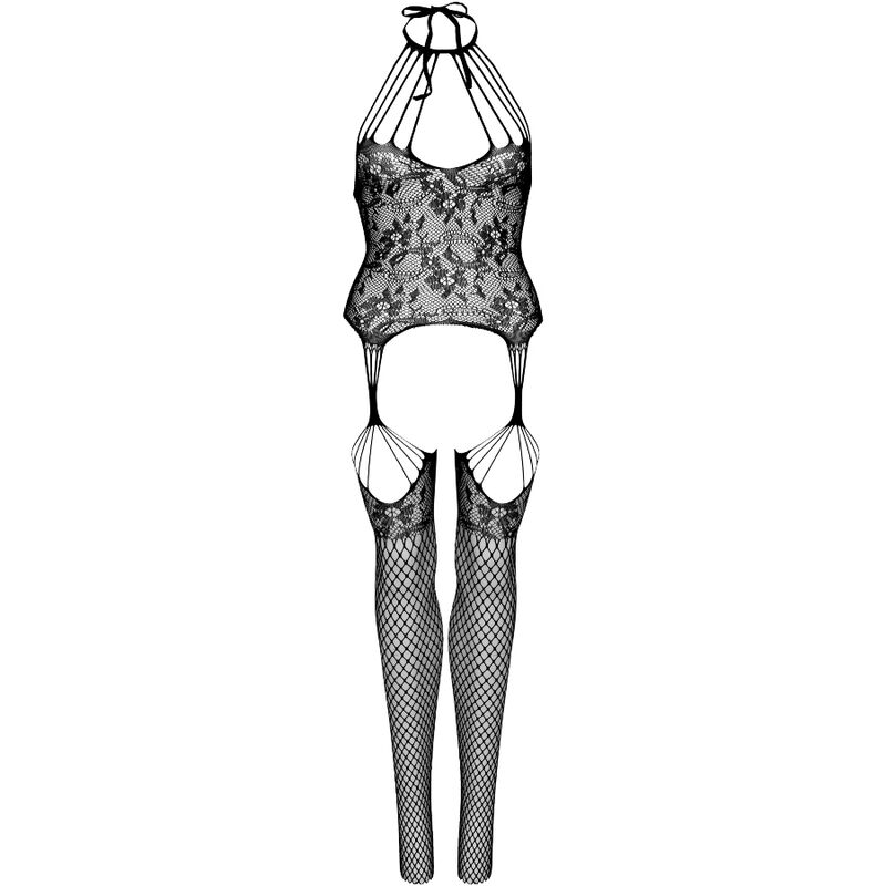 LEG AVENUE - FLORAL LACE NET BODYSTOCKING TAMANHO ÚNICO