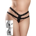 HOOK UP PANTIES - CROTCHLESS SECRET GEM BLACK BOW