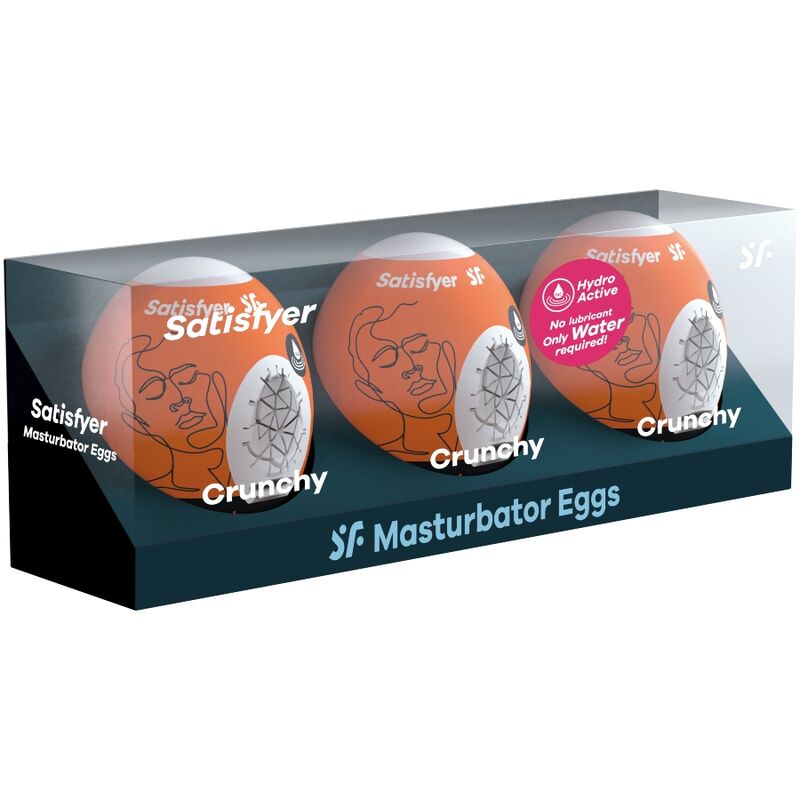 SATISFYER - 3 OVOS MASTURBADOR CRUNCHY