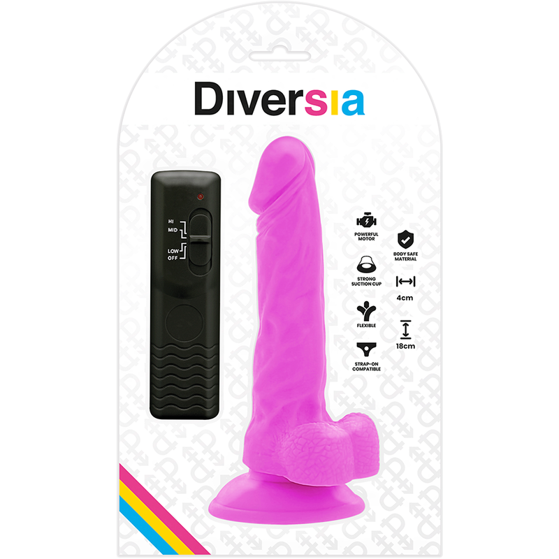 DIVERSIA - FLEXÍVEL VIBRATÓRIO 18 CM - ROXO