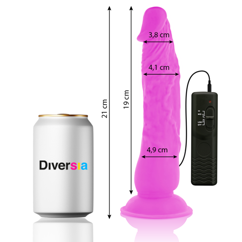 DIVERSIA - FLEXÍVEL VIBRAÇÃO VIBRANTE 21 CM - ROXO