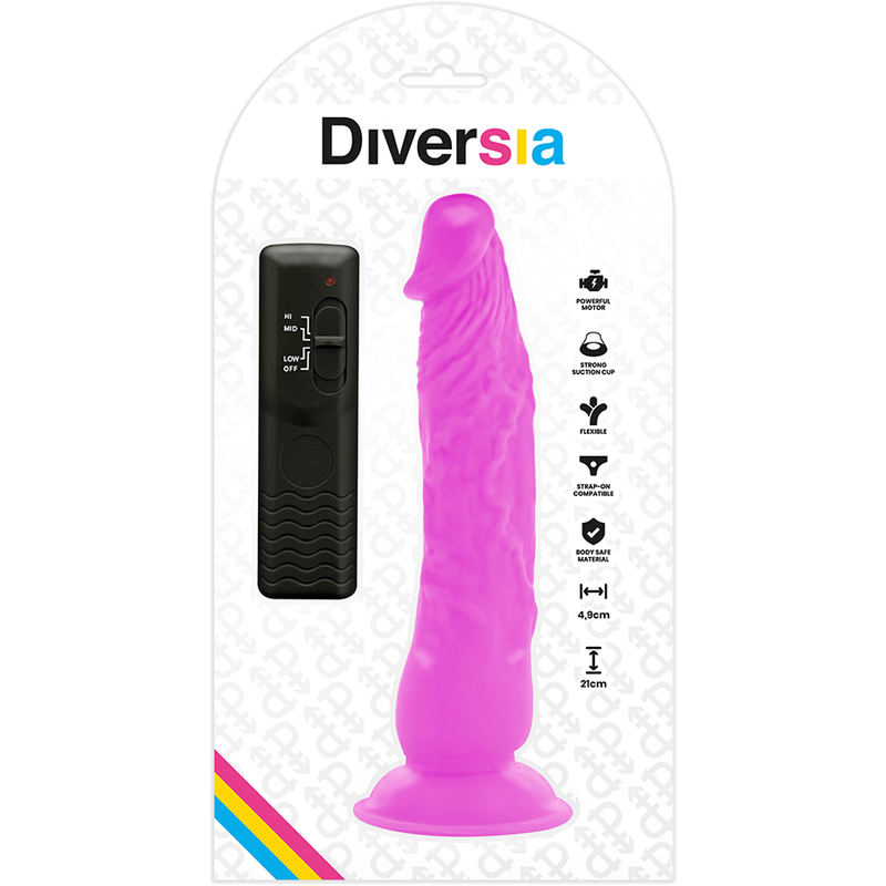 DIVERSIA - FLEXÍVEL VIBRAÇÃO VIBRANTE 21 CM - ROXO