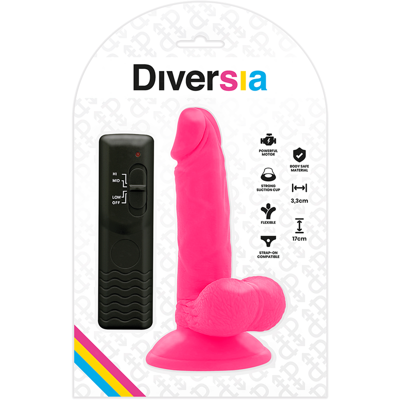 DIVERSIA - FLEXÃVEL VIBRAÃ‡ÃƒO VIBRAÃ‡ÃƒO 17 CM - ROSA